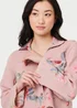 Izabel London Pink Floral 3/4 Turn-Up Sleeve Cropped Shirt - 16 Image 3