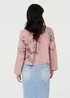 Izabel London Pink Floral 3/4 Turn-Up Sleeve Cropped Shirt - 16 Image 2