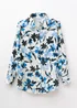 Cotton Traders Harbour Blue Longline Print Blouse - 20 Image 3