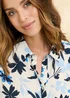 Cotton Traders Harbour Blue Longline Print Blouse - 20 Image 2