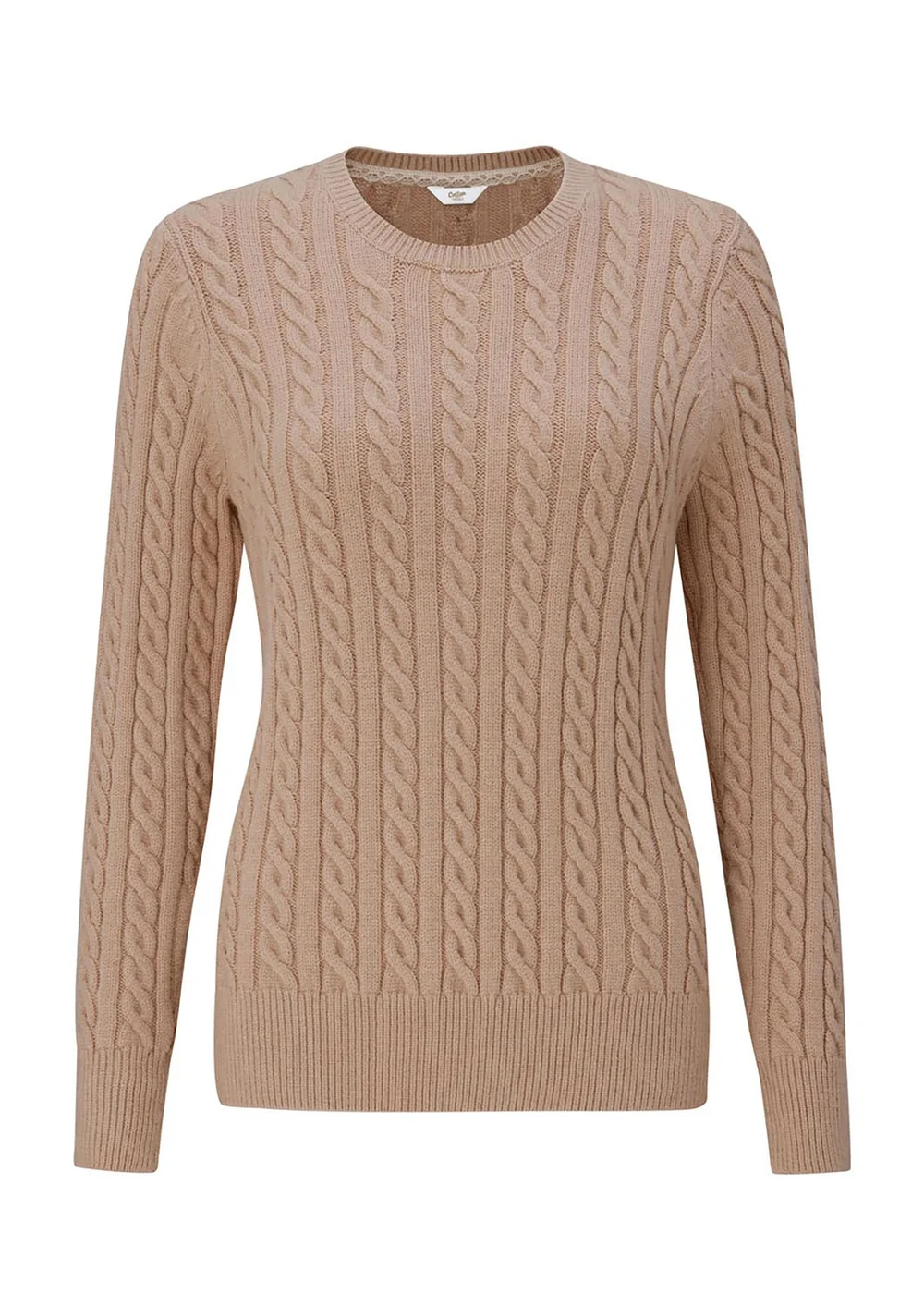 Cotton Traders Oat Cutest Cable Jumper - 14 Image 3