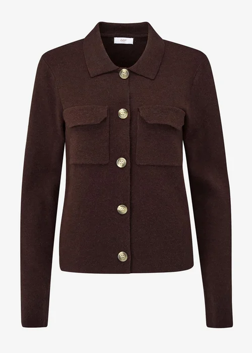 Cotton Traders Espresso Collared Cardigan - 18 Image 3