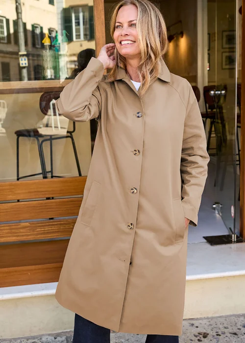 Cotton Traders Pecan Single Breasted Trench Coat - 22 Image 3
