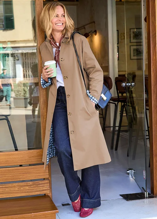 Cotton Traders Pecan Single Breasted Trench Coat - 22 Image 1