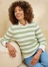 Cotton Traders Pear Stripe Cutest Cable Jumper - 8 Image 1