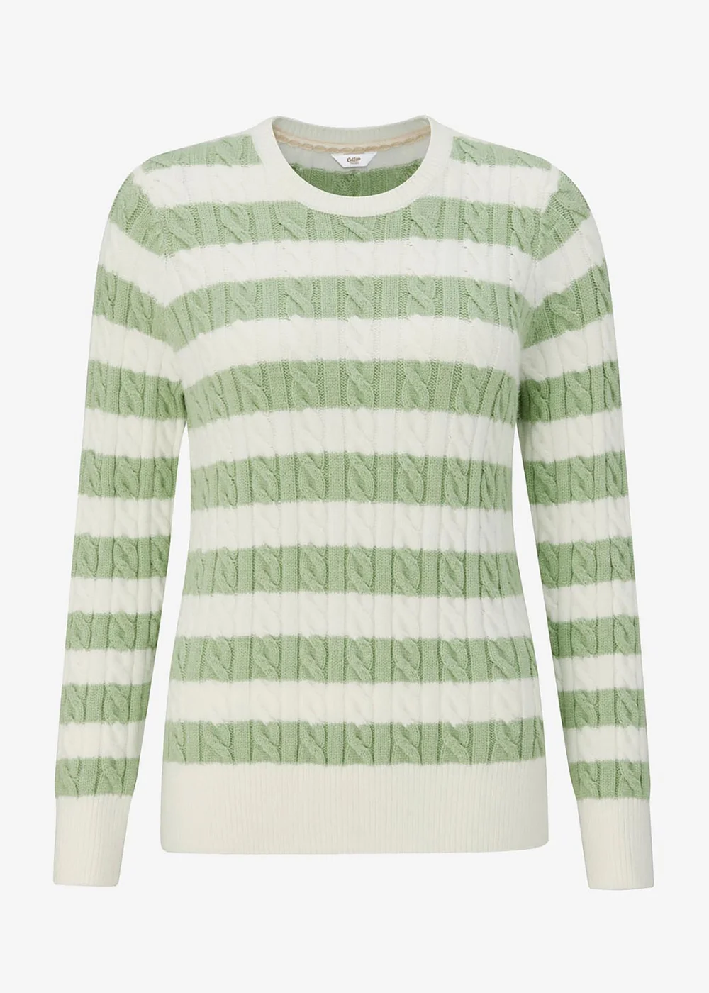 Cotton Traders Pear Stripe Cutest Cable Jumper - 8 Image 3