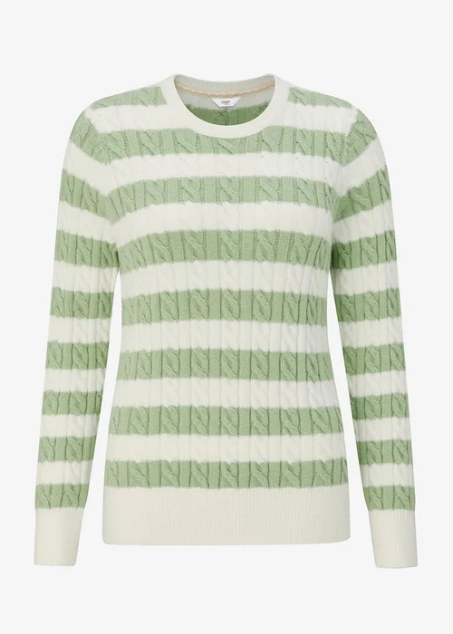 Cotton Traders Pear Stripe Cutest Cable Jumper - 8 Image 3