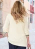 Cotton Traders Cream Longline Contrast Trim Cardigan - 18 Image 2