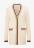 Cotton Traders Cream Longline Contrast Trim Cardigan - 18 Image 4