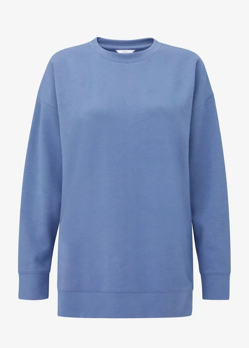 Cotton Traders Dusky Blue Soft Touch Longline Sweatshirt - 14 Image 3