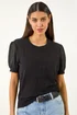 Roman Black Pointelle Knit Tee - 16 Image 1