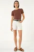 Roman Natural Stretch Denim Mom Shorts - 16 Image 2