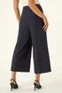 Roman Navy Petite Cropped Wide Leg Stretch Trouser - 16 Image 3