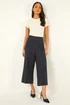 Roman Navy Petite Cropped Wide Leg Stretch Trouser - 16 Image 1