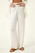Roman Ivory Linen Blend Belted Trouser - 12 Image 4