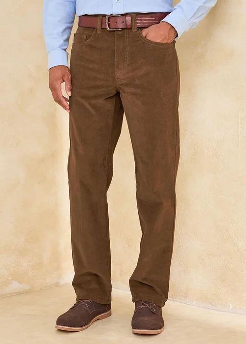 Cotton Traders Oak Stretch Cord Jeans - 32/L31 Image 1