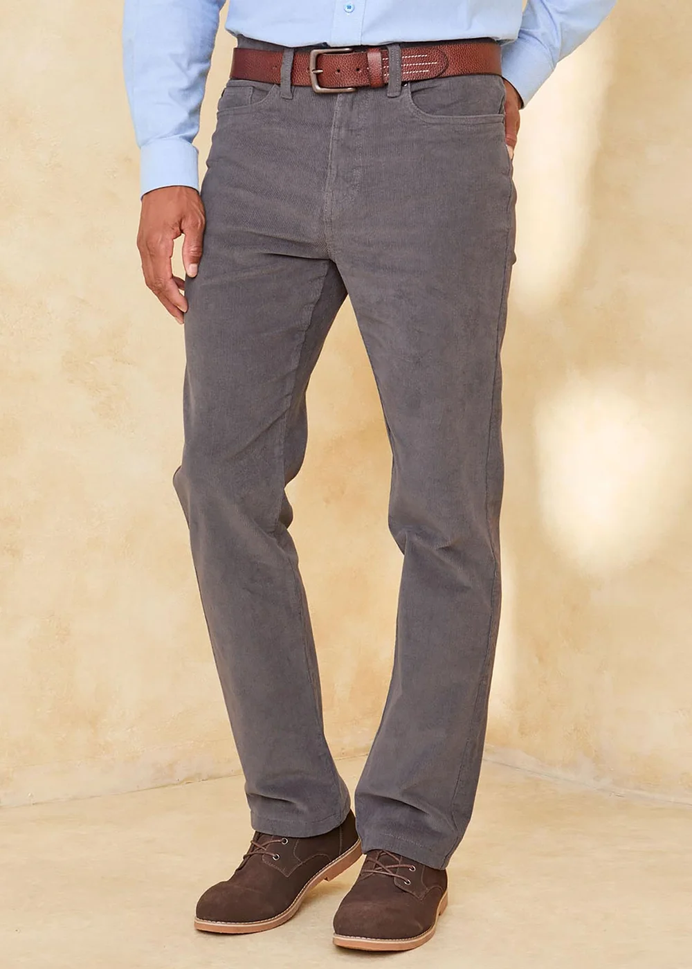 Cotton Traders Silver Grey Stretch Cord Jeans - 42/L33 Image 1