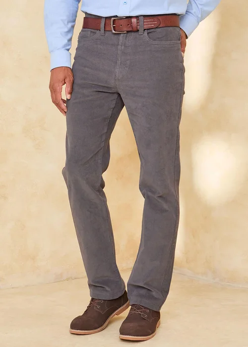 Cotton Traders Silver Grey Stretch Cord Jeans - 42/L33 Image 1