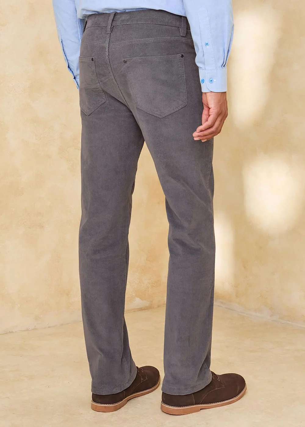 Cotton Traders Silver Grey Stretch Cord Jeans - 42/L33 Image 2