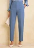Cotton Traders Washed Blue Ankle Grazer Straight Leg Trouser - 16/L27 Image 1