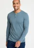 Cotton Traders Washed Aqua Long Sleeve Grandad Base Layer Top - 4XL Image 2