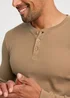 Cotton Traders Pale Camel Long Sleeve Grandad Base Layer Top - 2XL Image 4
