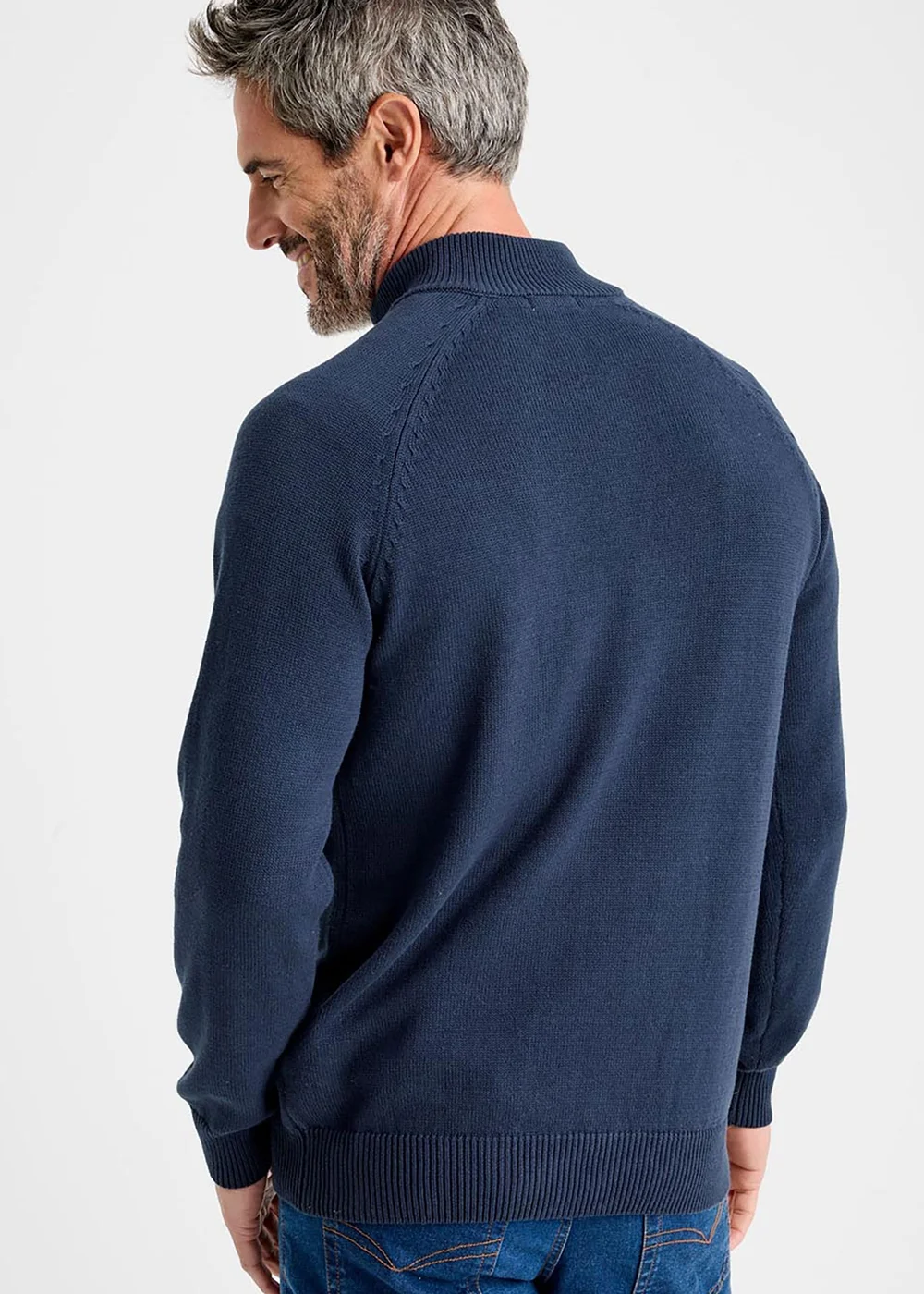 Cotton Traders Dark Sky Cotton Half Zip Jumper - 2XL Image 2