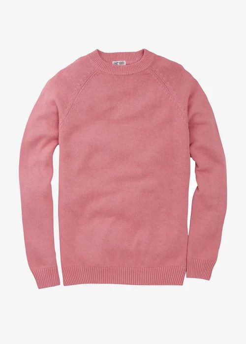Cotton Traders Washed Pink Cotton Crew Neck Jumper - 2XL Image 3