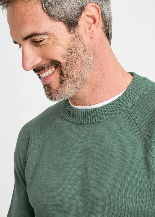 Cotton Traders Sea Green Cotton Crew Neck Jumper - 4XL Image 4