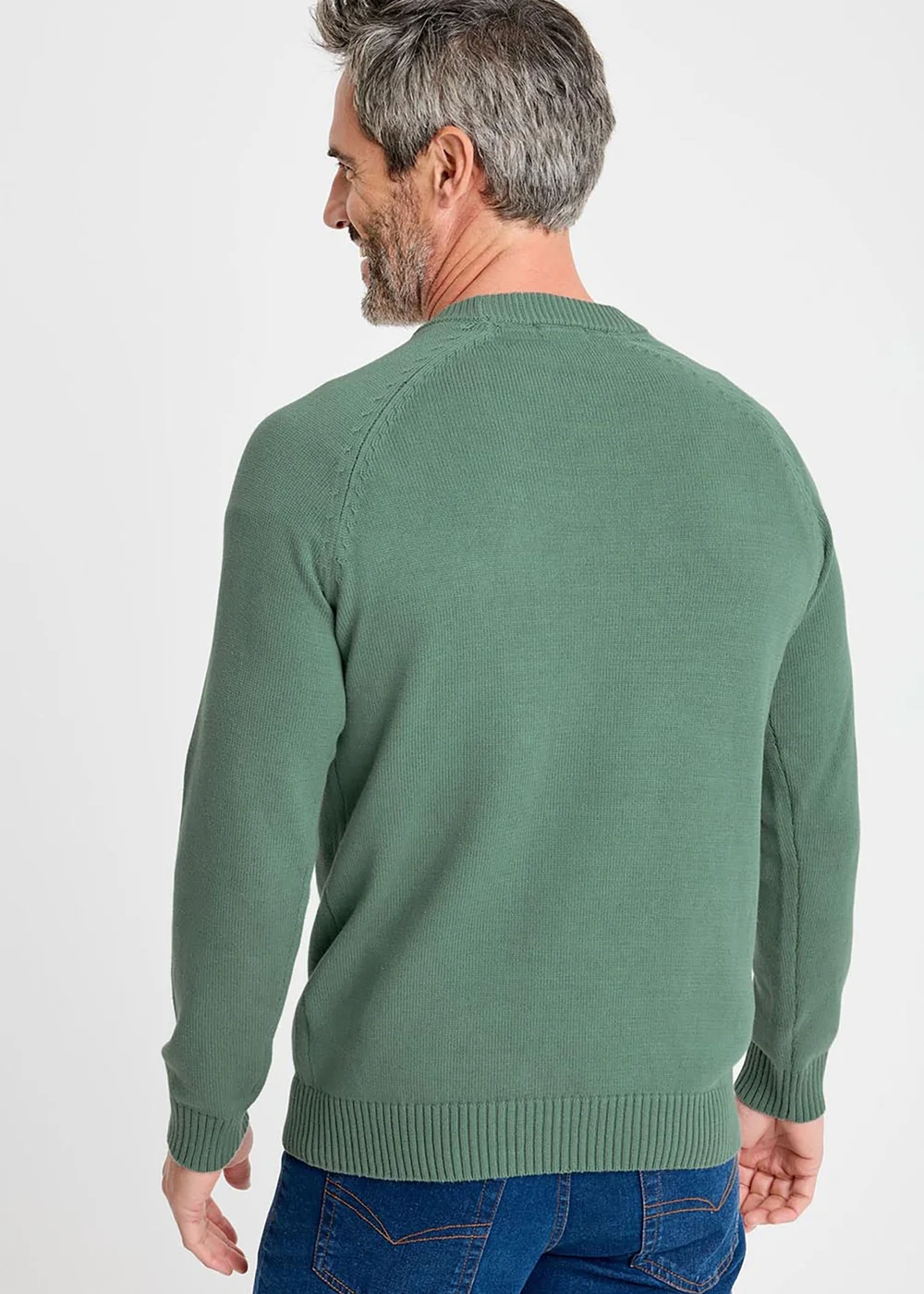 Cotton Traders Sea Green Cotton Crew Neck Jumper - 4XL Image 2