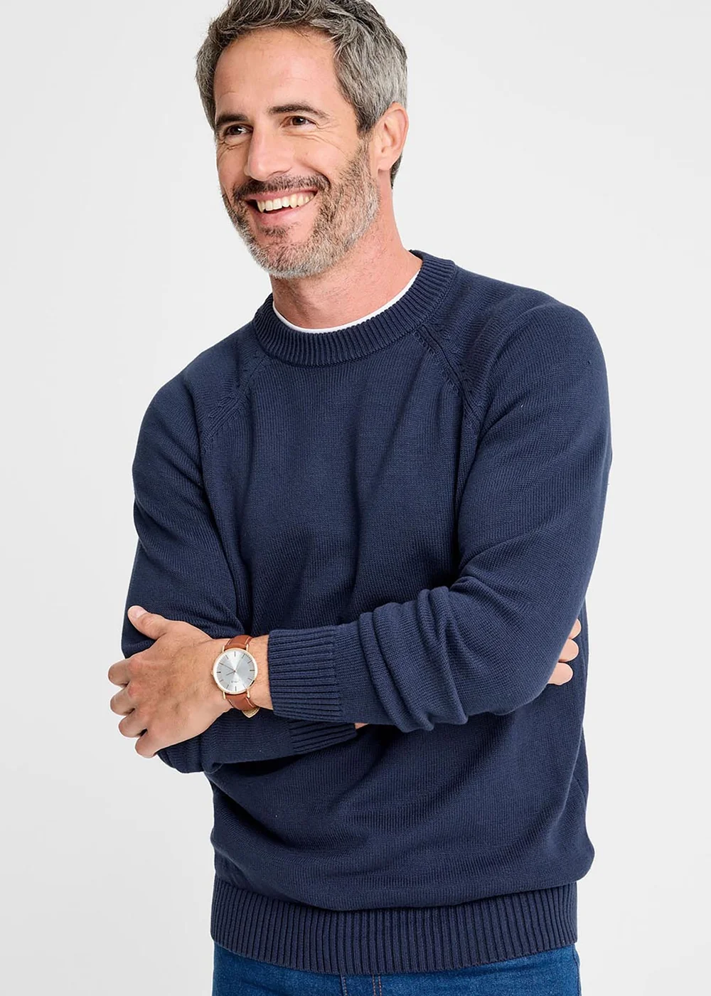 Cotton Traders Dark Sky Cotton Crew Neck Jumper - 2XL Image 1