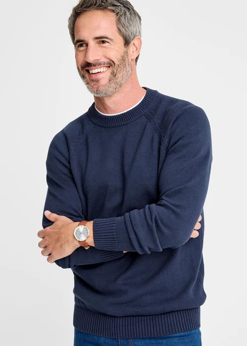 Cotton Traders Dark Sky Cotton Crew Neck Jumper - 2XL Image 1