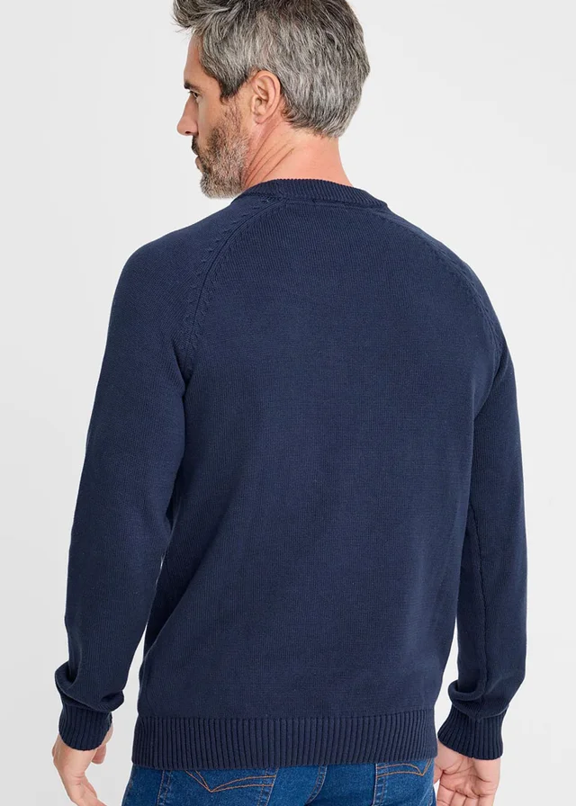 Cotton Traders Dark Sky Cotton Crew Neck Jumper