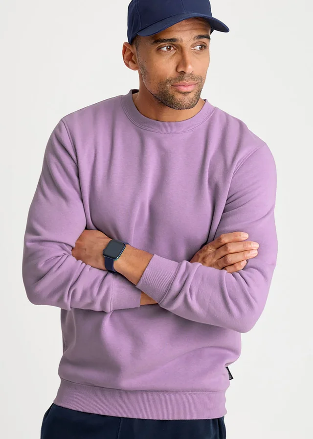 Cotton Traders Lavender Crew Neck Sweatshirt