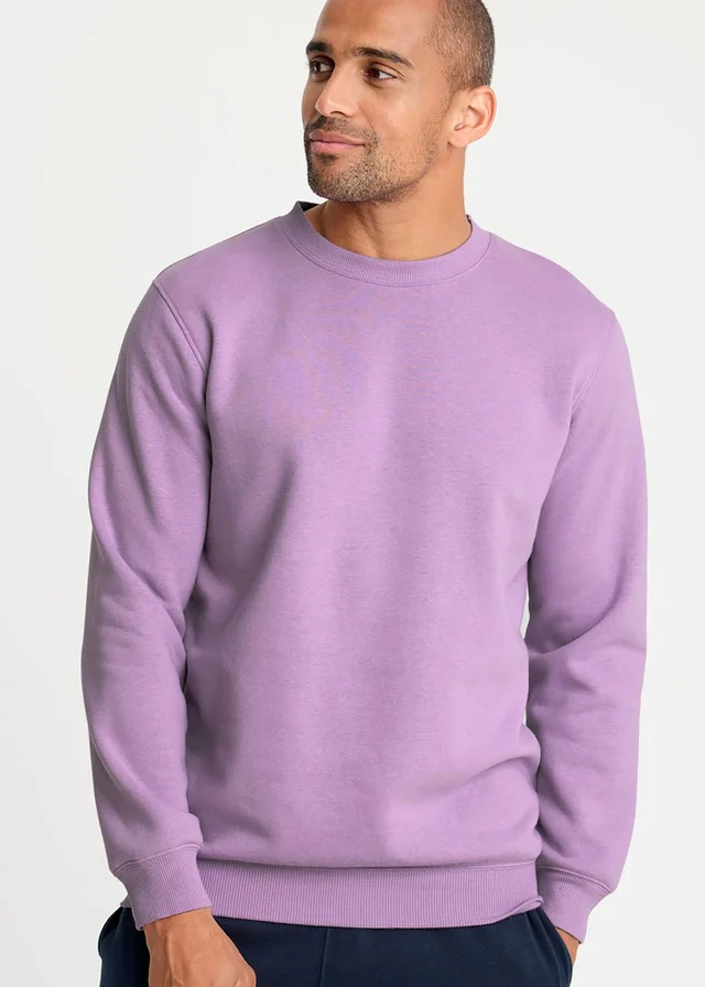 Cotton Traders Lavender Crew Neck Sweatshirt