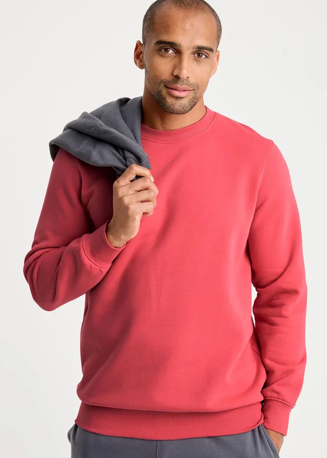 Cotton Traders Deep Coral Crew Neck Sweatshirt