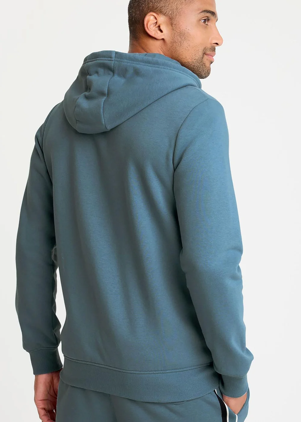 Cotton Traders Washed Aqua Hooded Zip Through Sweat Top - 3XL Image 2