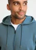 Cotton Traders Washed Aqua Hooded Zip Through Sweat Top - 3XL Image 3