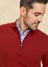 Cotton Traders Rust Luxury Merino Half Zip Jumper - 3XL Image 4