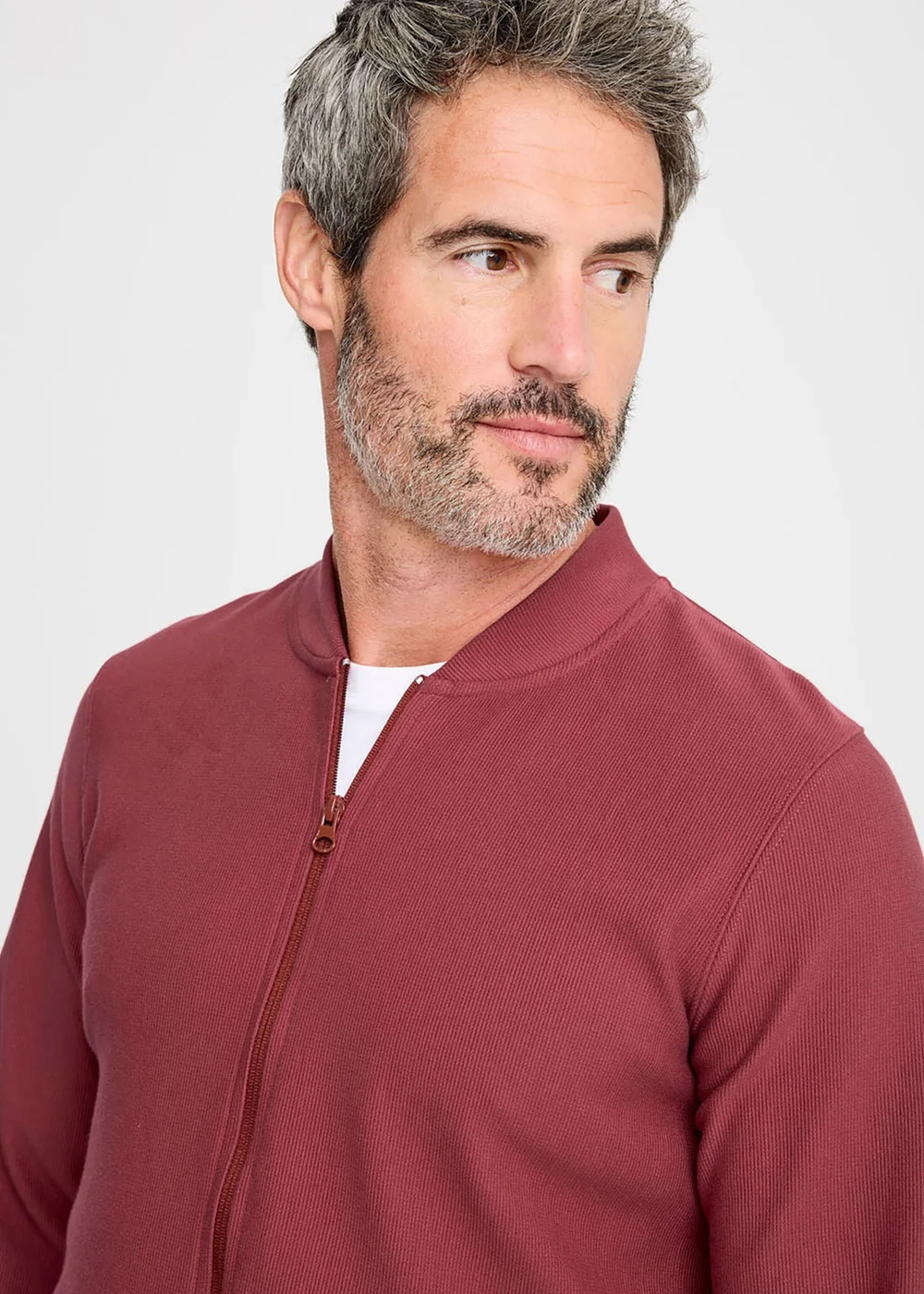 Cotton Traders Sienna Rib Zip Through Top - 3XL Image 4