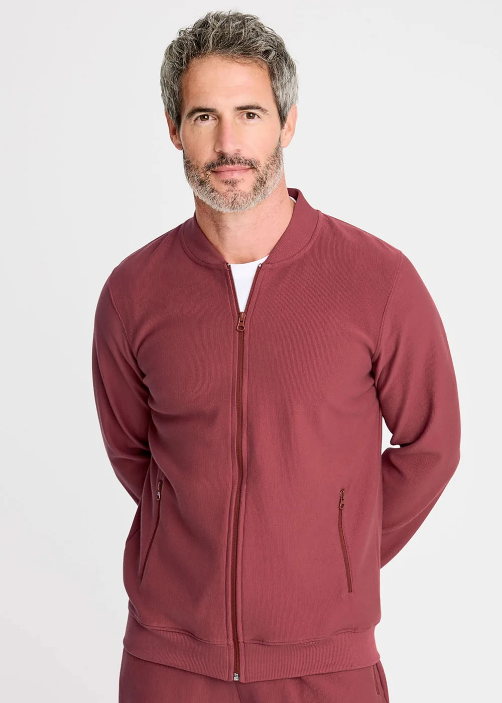 Cotton Traders Sienna Rib Zip Through Top - 3XL Image 2