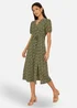 Yumi Green Spot Wrap Midi Tea Dress - 16 Image 2
