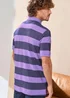 Cotton Traders Soft Iris Signature Short Sleeve Textured Stripe Polo Shirt - 4XL Image 2