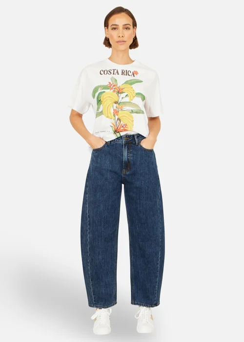 Yumi Blue Denim Barrel Relaxed Fit Jeans - 8 Image 2