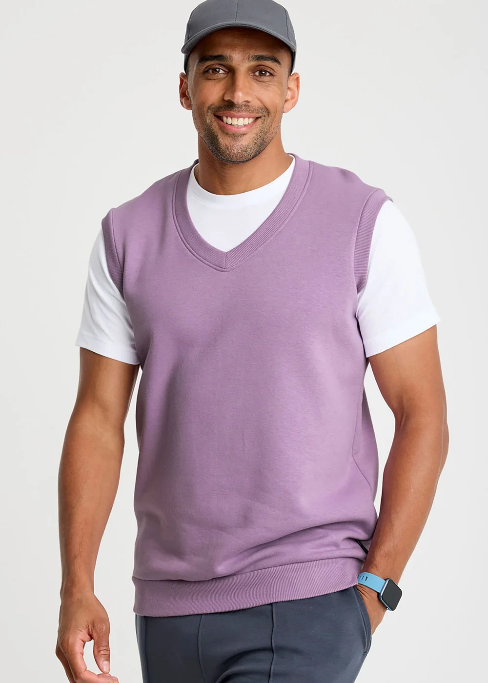 Cotton Traders Lavender Sleeveless Sweatshirt - 2XL Image 1