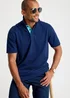 Cotton Traders Atlantic Blue Short Sleeve Polo Shirt - 4XL Image 2