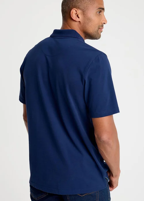 Cotton Traders Atlantic Blue Short Sleeve Polo Shirt - 4XL Image 3