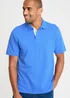 Cotton Traders French Blue Short Sleeve Polo Shirt - 2XL Image 2