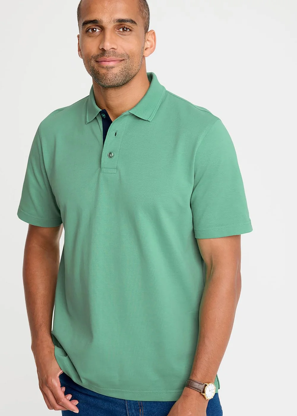 Cotton Traders Mint Short Sleeve Polo Shirt - 3XL Image 2