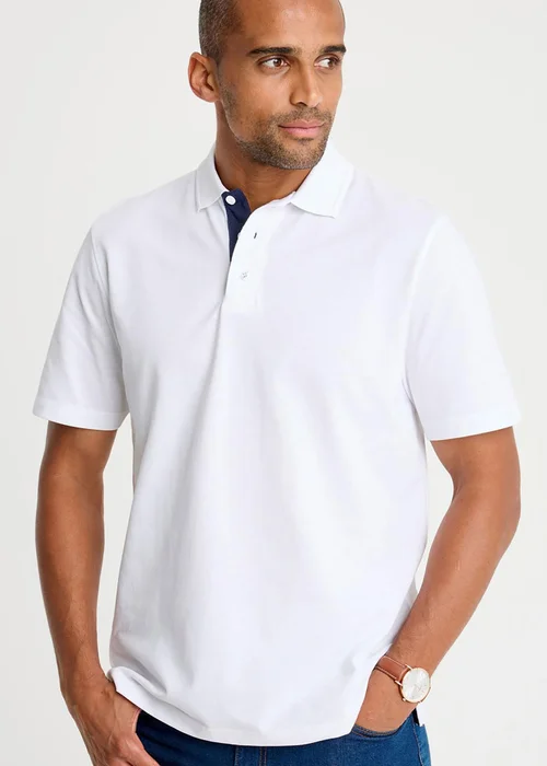 Cotton Traders White Short Sleeve Polo Shirt - 4XL Image 2